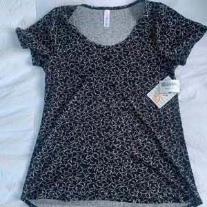 NWT LuLaRoe Classic T Size XS Black with White Stars